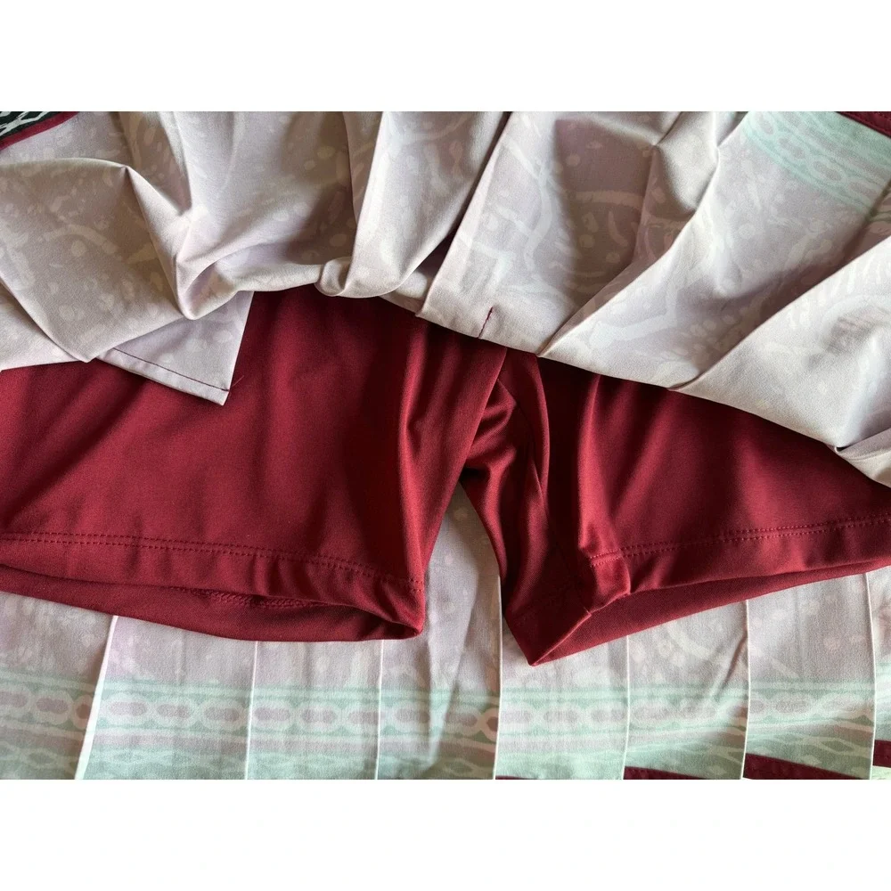 NWT‎ Chico's Size 00 (2) UPF Pleated Skort Russet Red Pockets Activewear Casual